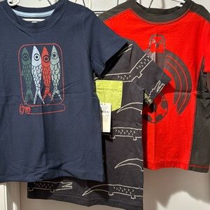 Tea Collection Boy’s Size 6 T-shirts. Lot of 3, one NWT